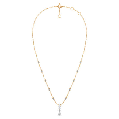 Luminous 9KT Gold Laboratory Grown Diamond Necklace