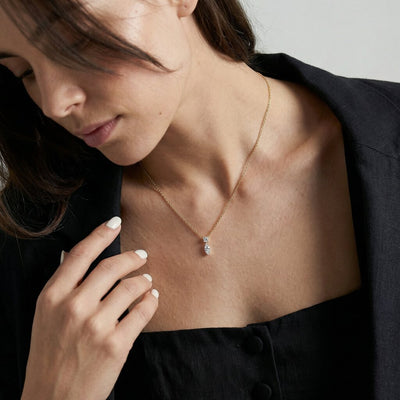Marquise Harmony 9KT Gold Laboratory Grown Diamond Necklace