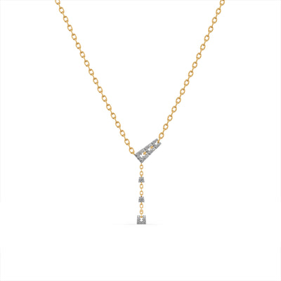 Elaris Linked 9KT Gold Laboratory Grown Diamond Lariat Necklace