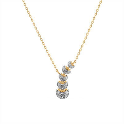 Aurelle Linked 9KT Gold Laboratory Grown Diamond Lariat Necklace