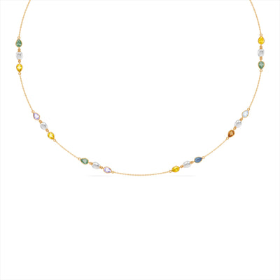 Natural Sapphire 9KT Gold Necklace