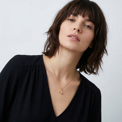 Luna Prism 9KT Gold Laboratory Grown Diamond Necklace