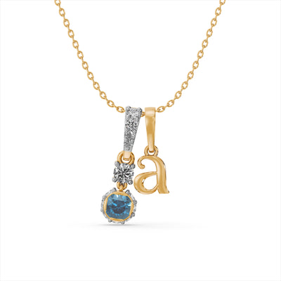 Delicate Initial 9KT Gold Laboratory Grown Diamond Necklace