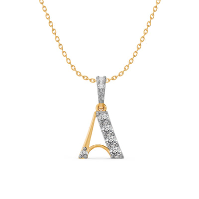 Graceful Initial 9KT Gold Laboratory Grown Diamond Necklace