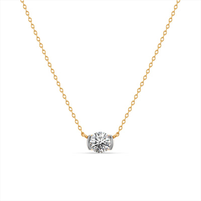 Dazzling 9KT Gold Laboratory Grown Diamond Necklace