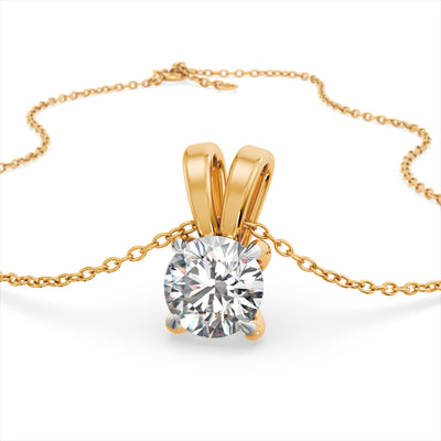 Elite Solitaire 9KT Gold Laboratory Grown Diamond Pendant
