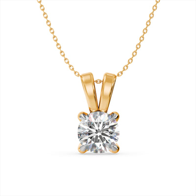 Elite Solitaire 9KT Gold Laboratory Grown Diamond Pendant