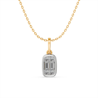 Geometry Love 9KT Gold Laboratory Grown Diamond Necklace