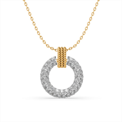 Shiny Orbits 9KT Gold Laboratory Grown Diamond Necklace