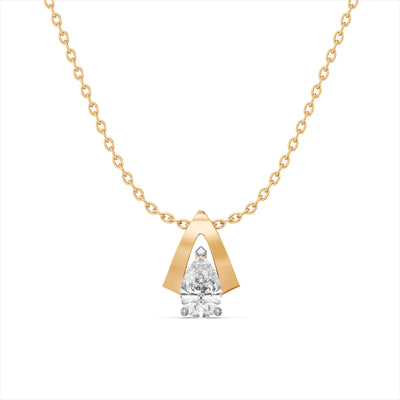 Aurora Pear 9KT Gold Laboratory Grown Diamond Necklace