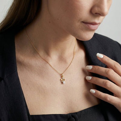Flora Sparkle 9KT Gold Laboratory Grown Diamond Necklace