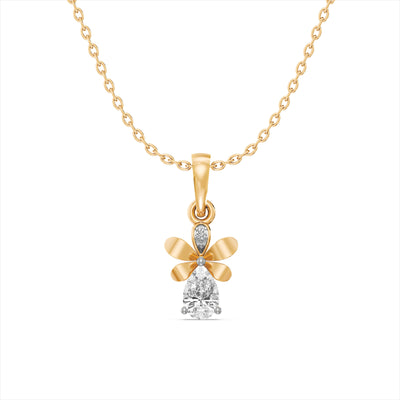 Flora Sparkle 9KT Gold Laboratory Grown Diamond Necklace
