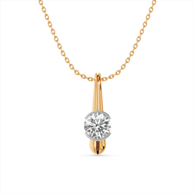 Sleek Loop 9KT Gold Laboratory Grown Diamond Necklace