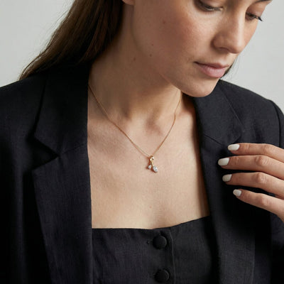 Knot Grace 9KT Gold Laboratory Grown Diamond Necklace