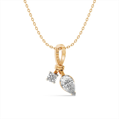 Knot Grace 9KT Gold Laboratory Grown Diamond Necklace