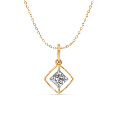 Luna Prism 9KT Gold Laboratory Grown Diamond Necklace