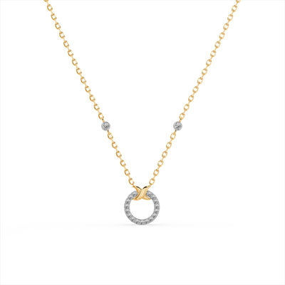 Cosmic Loop 9KT Gold Laboratory Grown Diamond Necklace