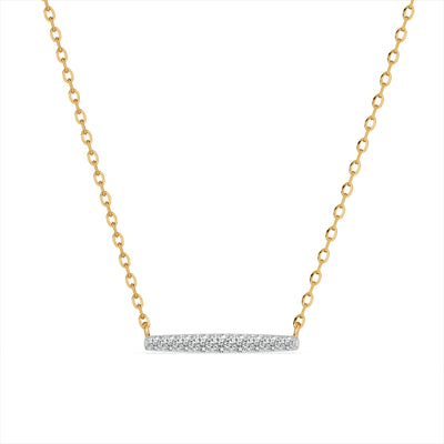 Lumiere Line 9KT Gold Laboratory Grown Diamond Necklace