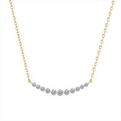 Gleaming Cascade 9KT Gold Laboratory Grown Diamond Necklace