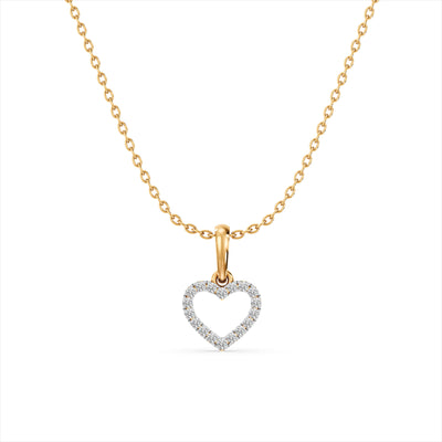Infinite Love Frame 9KT Gold Laboratory Grown Diamond Necklace