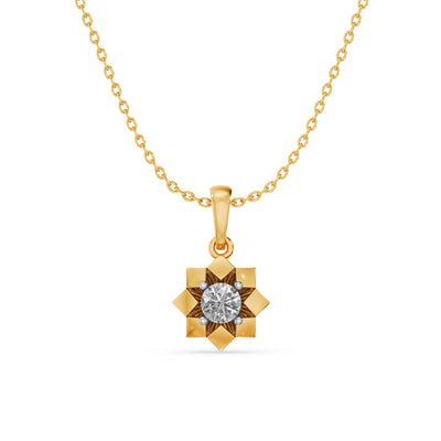 Galaxy Star 9KT Gold Laboratory Grown Diamond Pendant