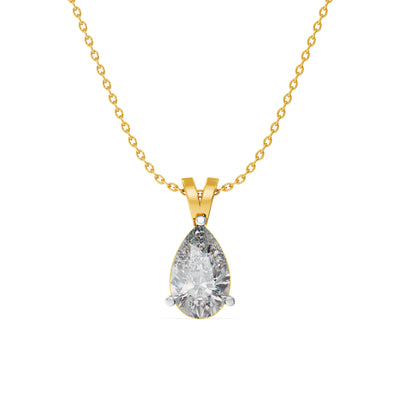 Aurora Teardrop 9KT Gold Laboratory Grown Diamond Pendant