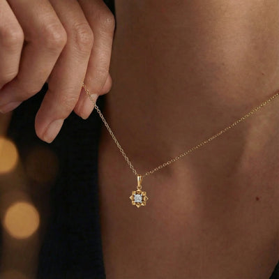Galaxy Star 9KT Gold Laboratory Grown Diamond Pendant