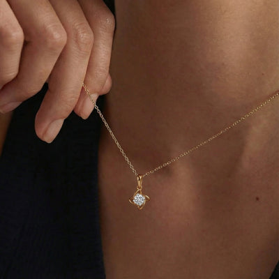 Harmony Bloom 9KT Gold Laboratory Grown Diamond Pendant