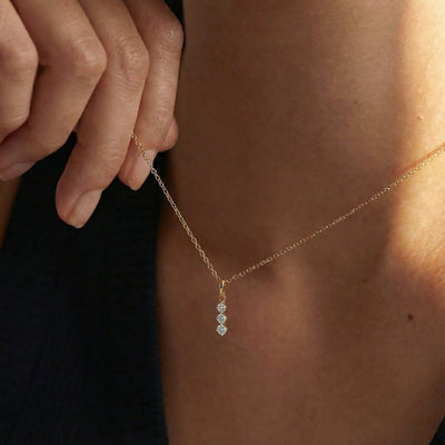 Triple Glow 9KT Gold Laboratory Grown Diamond Pendant