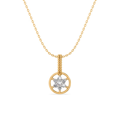 Modern Orbit 9KT Gold Laboratory Grown Diamond Pendant