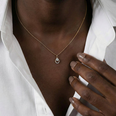 Garden Drop 9KT Gold Laboratory Grown Diamond Pendant