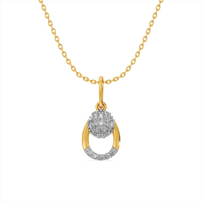 Garden Drop 9KT Gold Laboratory Grown Diamond Pendant