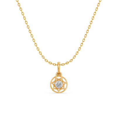 Cosmic Mandala 9KT Gold Laboratory Grown Diamond Pendant