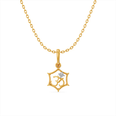 OM 9KT Gold Laboratory Grown Diamond Pendant