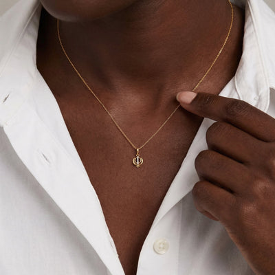 Khanda 9KT Gold Laboratory Grown Diamond Pendant