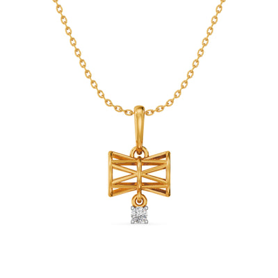 Damaru 9KT Gold Laboratory Grown Diamond Pendant