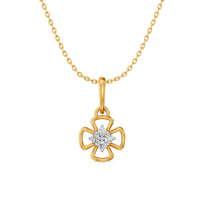 Flower of Grace 9KT Gold Laboratory Grown Diamond Pendant