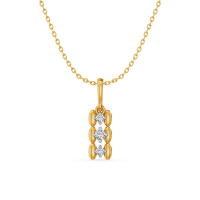 Lumi Ladder 9KT Gold Laboratory Grown Diamond Pendant