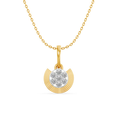 Sunray Bloom 9KT Gold Laboratory Grown Diamond Pendant Set