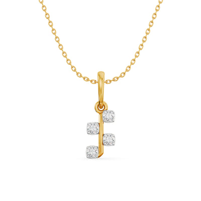 Cascading Glow 9KT Gold Laboratory Grown Diamond Pendant