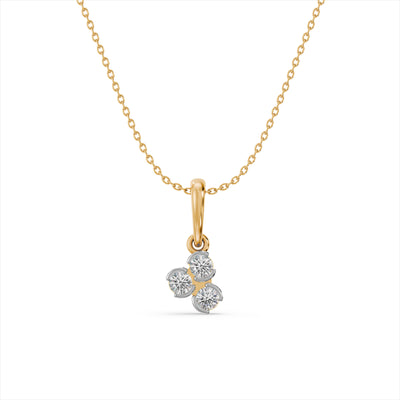 Tri-Point Emblem 9KT Gold Laboratory Grown Diamond Pendant