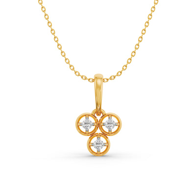 Sacred Triad 9KT Gold Laboratory Grown Diamond Pendant