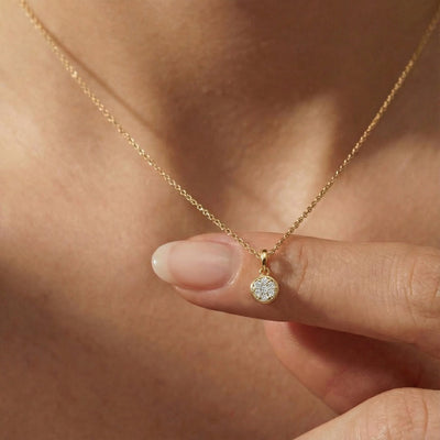 Cluster of Grace 9KT Gold Laboratory Grown Diamond Pendant
