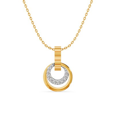Whorl Duo 9KT Gold Laboratory Grown Diamond Pendant