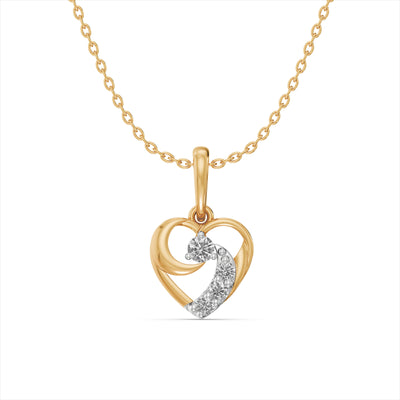 Luxe Heart 9KT Gold Laboratory Grown Diamond Pendant