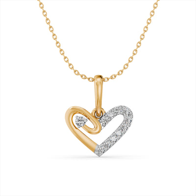Heart Shine 9KT Gold Laboratory Grown Diamond Pendant