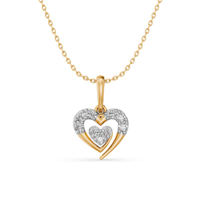 Lustre of Love Heart 9KT Gold Laboratory Grown Diamond Pendant