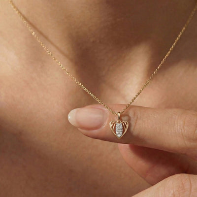 Little Love Shimmer 9KT Gold Laboratory Grown Diamond Pendant