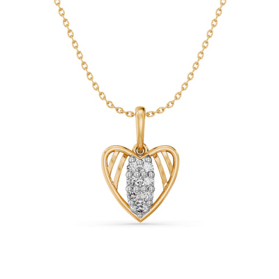 Little Love 9KT Gold Laboratory Grown Diamond Pendant Set