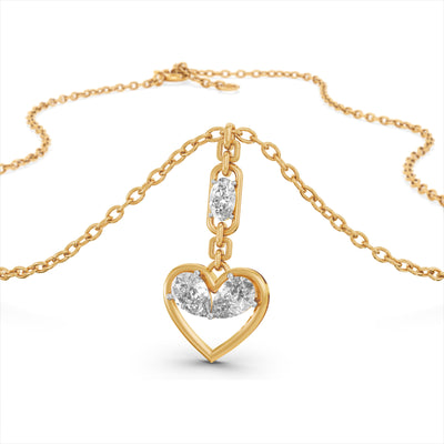 Amora Heart 9KT Gold Laboratory Grown Diamond Pendant